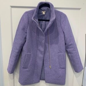 J. CREW Cocoon Coat French Purple